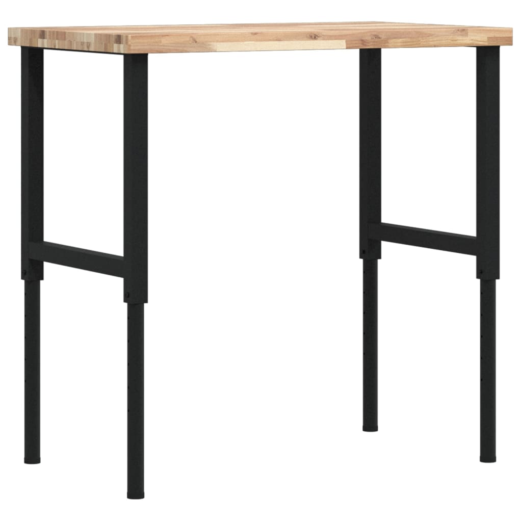 Werkbank rechthoekig 100x60x(73-99,5) cm massief acaciahout is nu te koop bij PeponiXL, paradijselijk wonen!