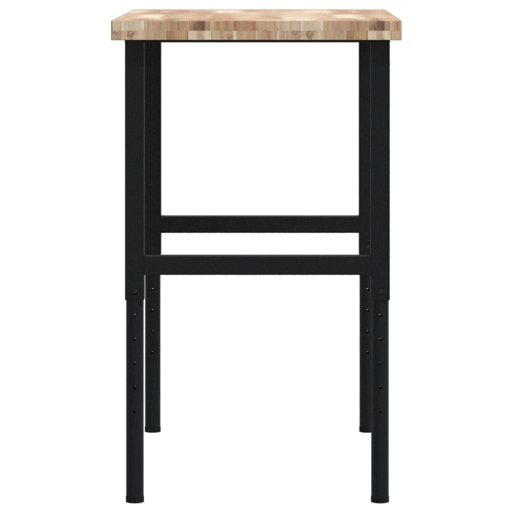 Werkbank rechthoekig 100x60x(73-99,5) cm massief acaciahout is nu te koop bij PeponiXL, paradijselijk wonen!