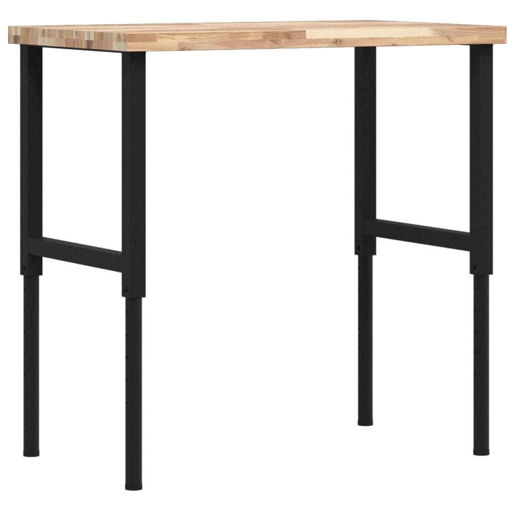 Werkbank rechthoekig 100x60x(73-99,5) cm massief acaciahout is nu te koop bij PeponiXL, paradijselijk wonen!