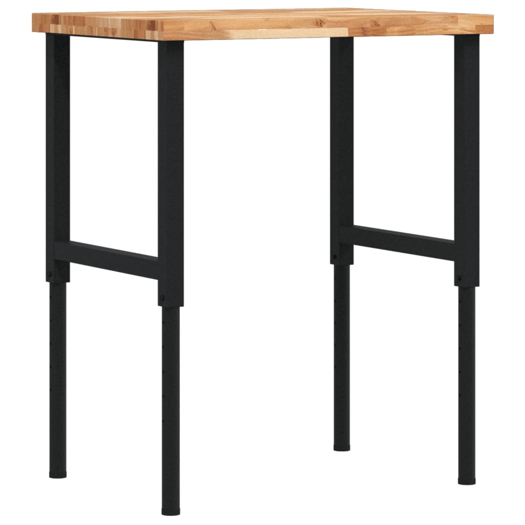 Werkbank rechthoekig 80x60x(73-99,5) cm massief acaciahout is nu te koop bij PeponiXL, paradijselijk wonen!