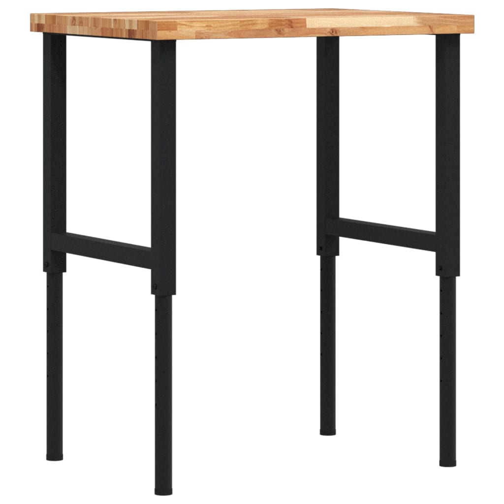 Werkbank rechthoekig 80x60x(73-99,5) cm massief acaciahout is nu te koop bij PeponiXL, paradijselijk wonen!