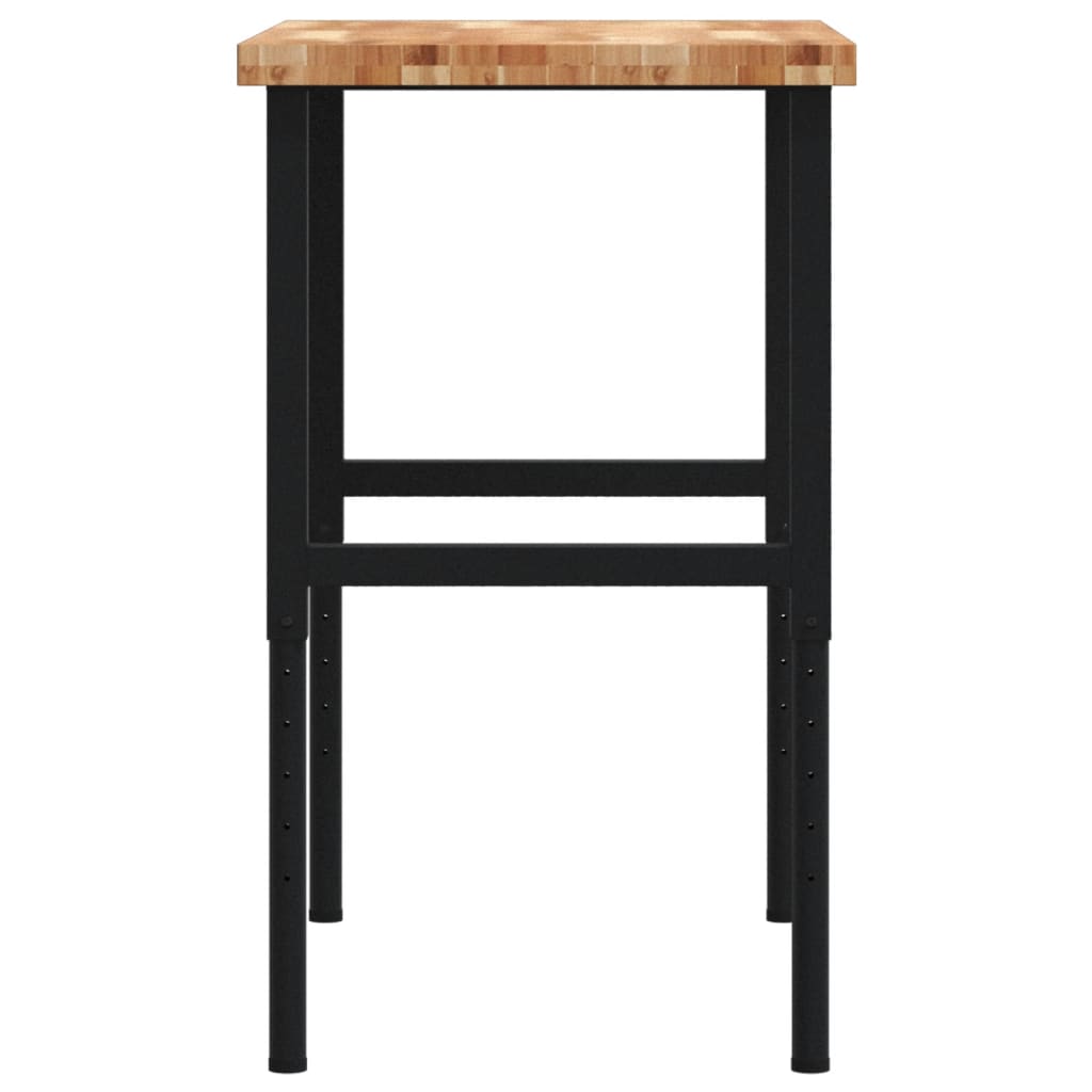 Werkbank rechthoekig 100x60x(73-99,5) cm massief acaciahout is nu te koop bij PeponiXL, paradijselijk wonen!