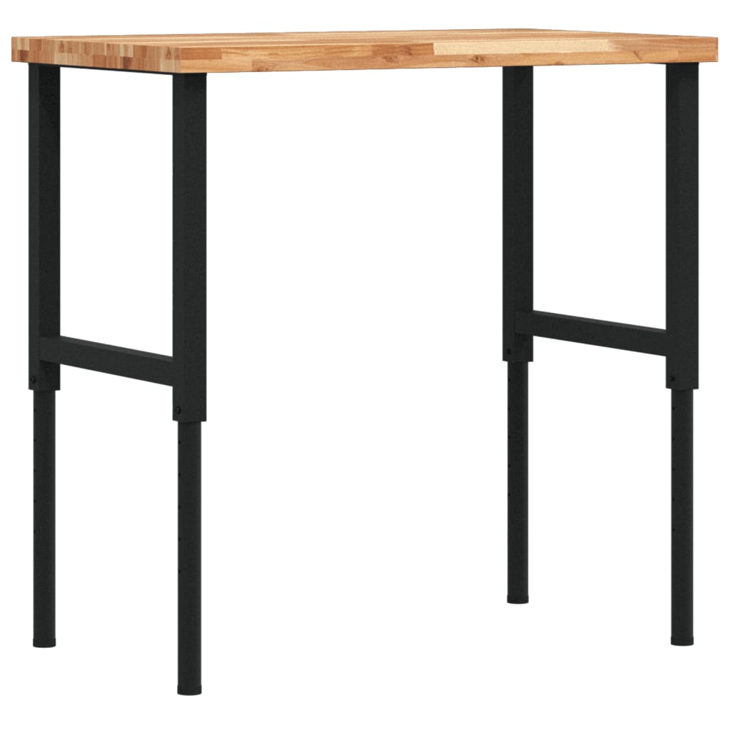 Werkbank rechthoekig 100x60x(73-99,5) cm massief acaciahout is nu te koop bij PeponiXL, paradijselijk wonen!