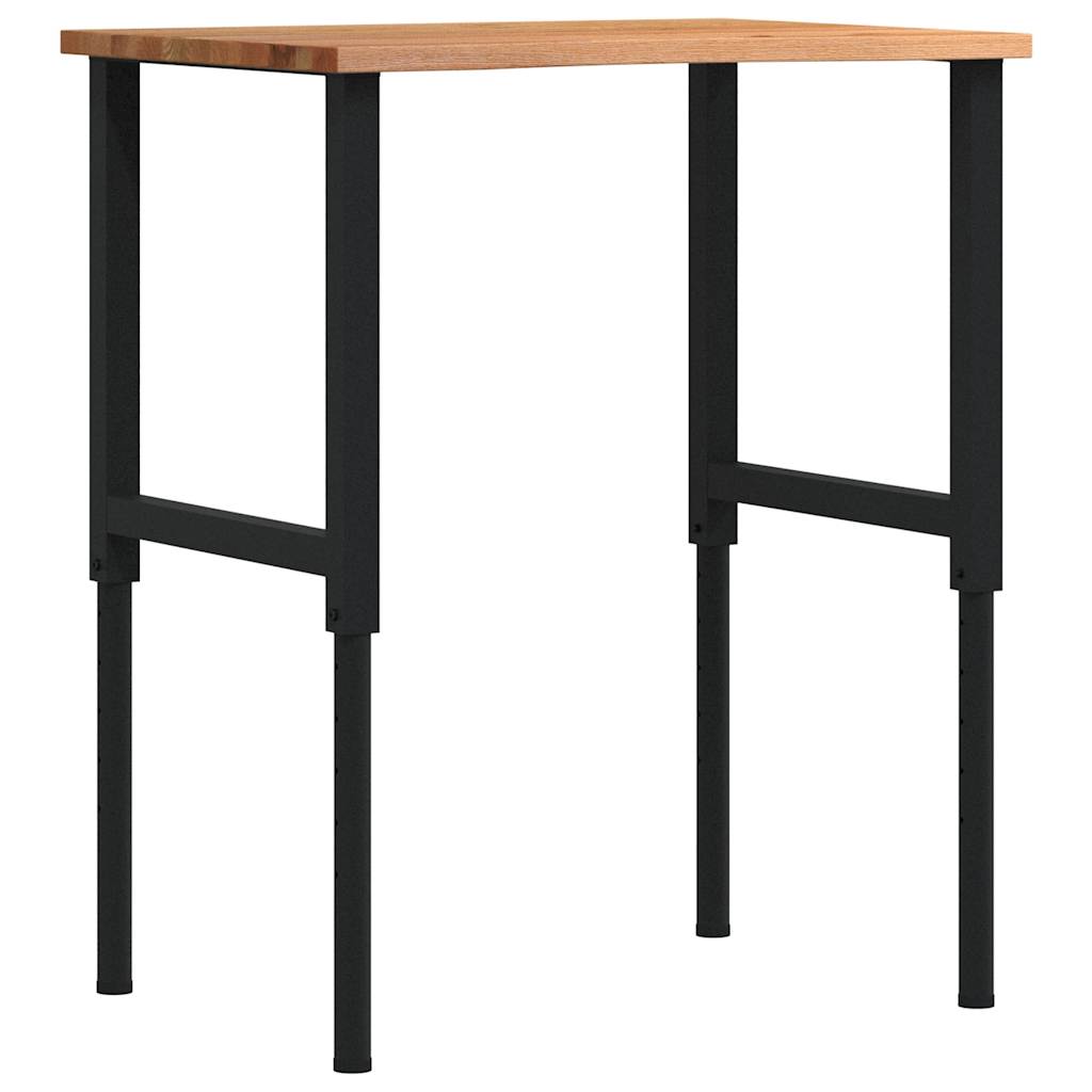 Werkbank 80x60x(71,5-98) cm eikenhout lichtbruin is nu te koop bij PeponiXL, paradijselijk wonen!