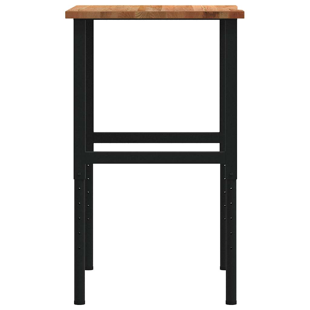 Werkbank 80x60x(71,5-98) cm eikenhout lichtbruin is nu te koop bij PeponiXL, paradijselijk wonen!
