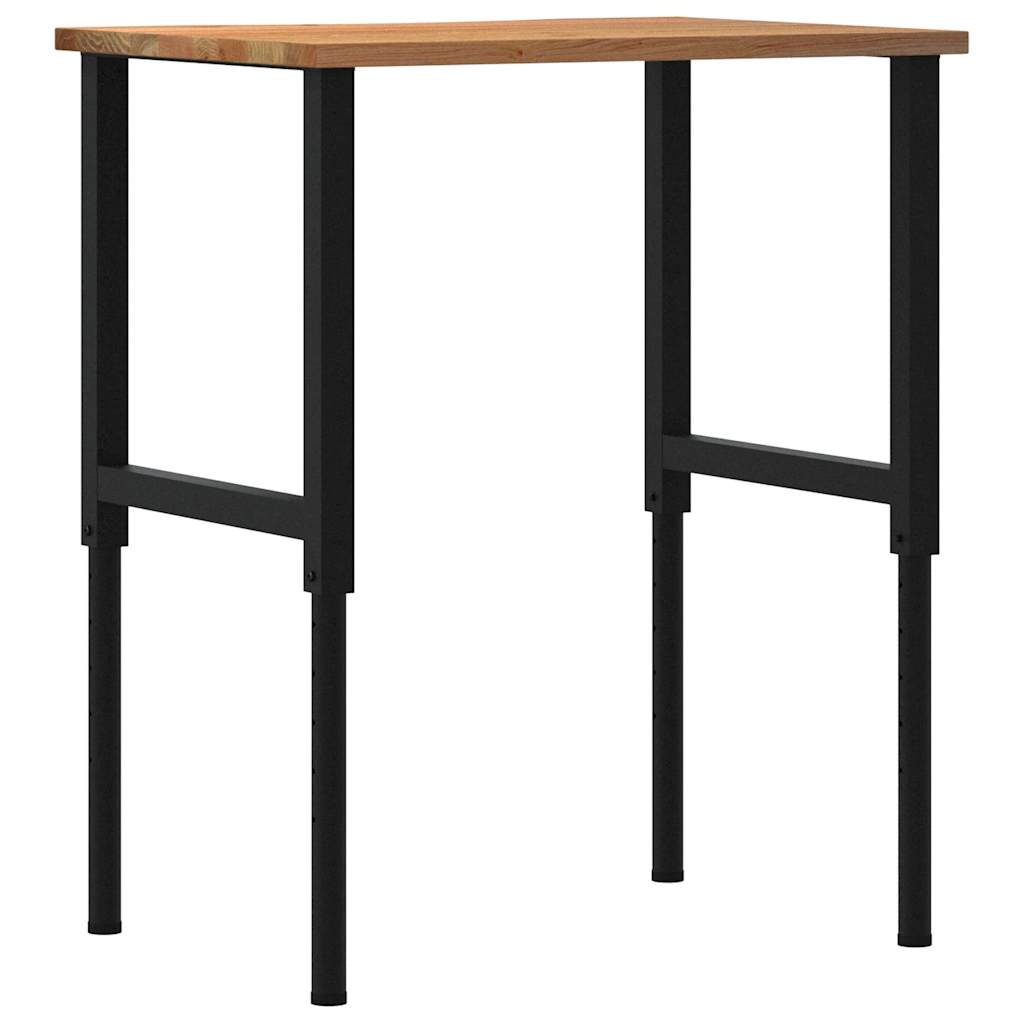 Werkbank 80x60x(71,5-98) cm eikenhout lichtbruin is nu te koop bij PeponiXL, paradijselijk wonen!