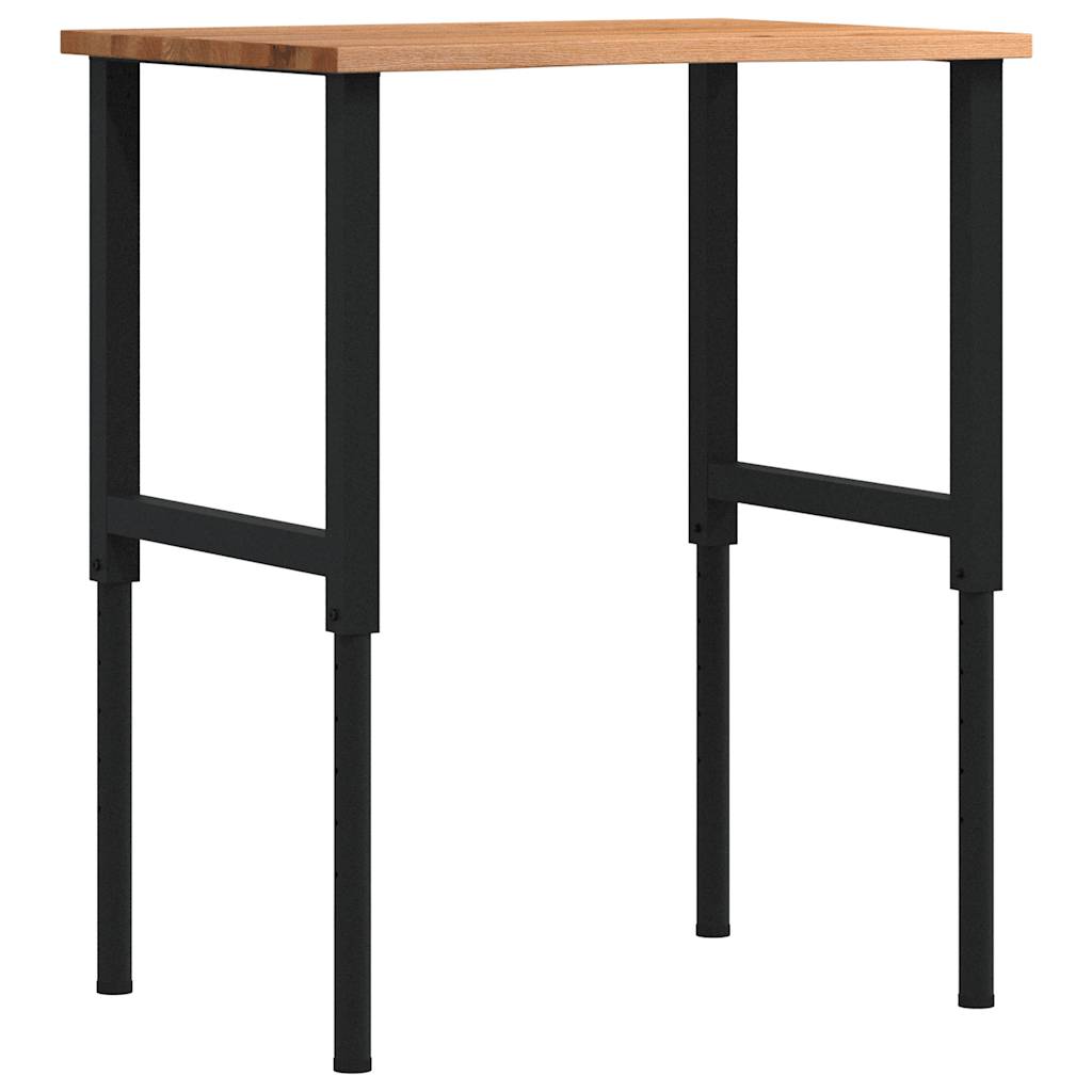 Werkbank 80x60x(71,5-98) cm eikenhout lichtbruin is nu te koop bij PeponiXL, paradijselijk wonen!