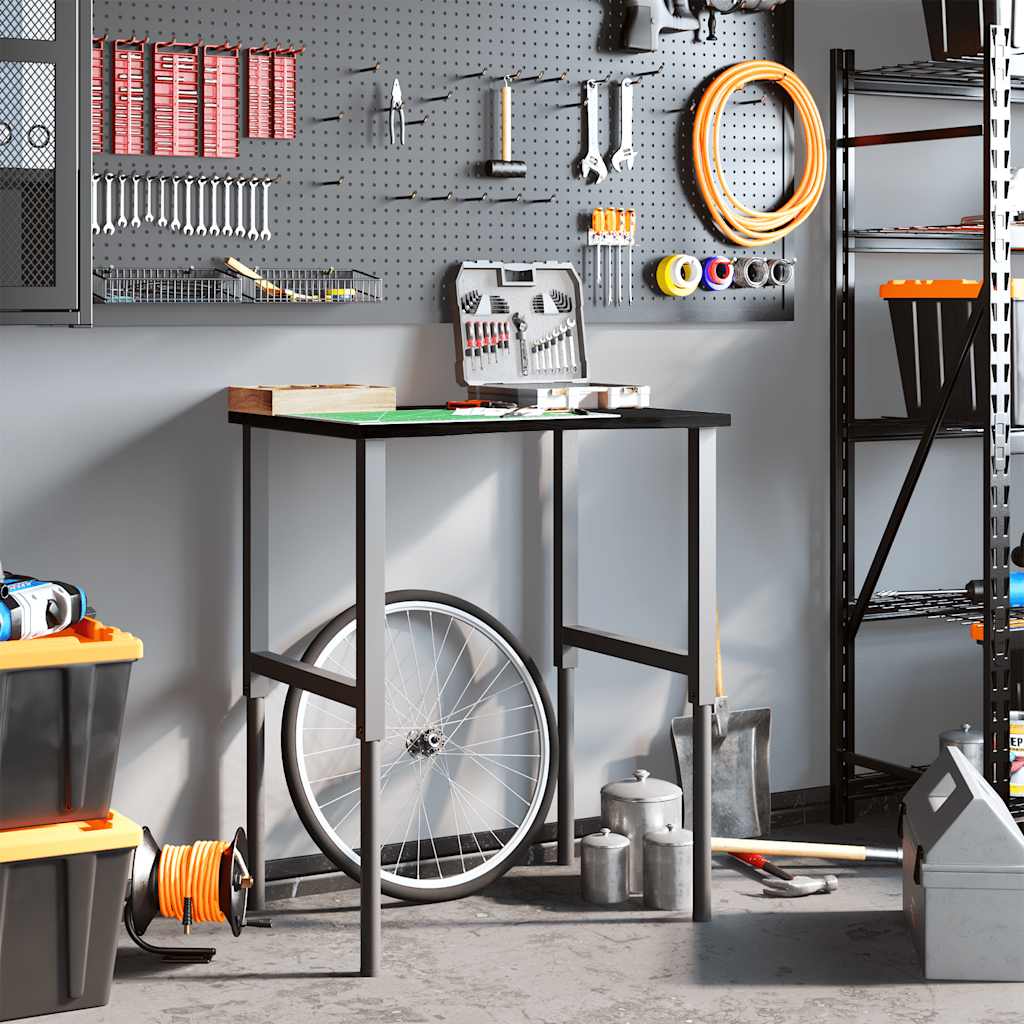 Werkbank 80x60x(71,5-98) cm eikenhout donkerbruin is nu te koop bij PeponiXL, paradijselijk wonen!