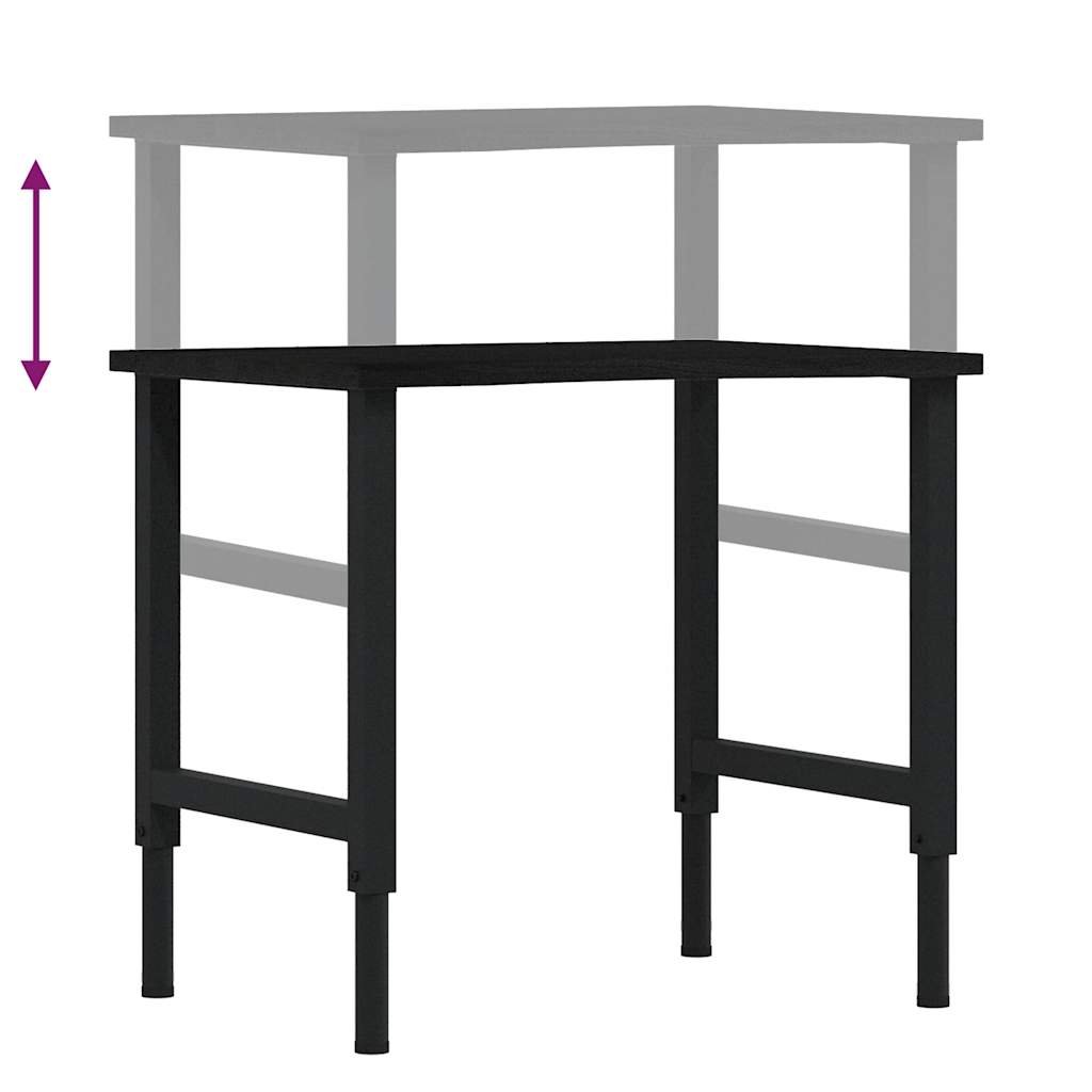Werkbank 80x60x(71,5-98) cm eikenhout donkerbruin is nu te koop bij PeponiXL, paradijselijk wonen!