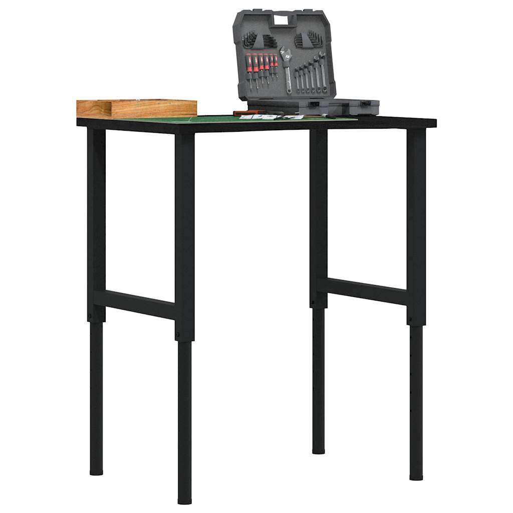 Werkbank 80x60x(71,5-98) cm eikenhout donkerbruin is nu te koop bij PeponiXL, paradijselijk wonen!