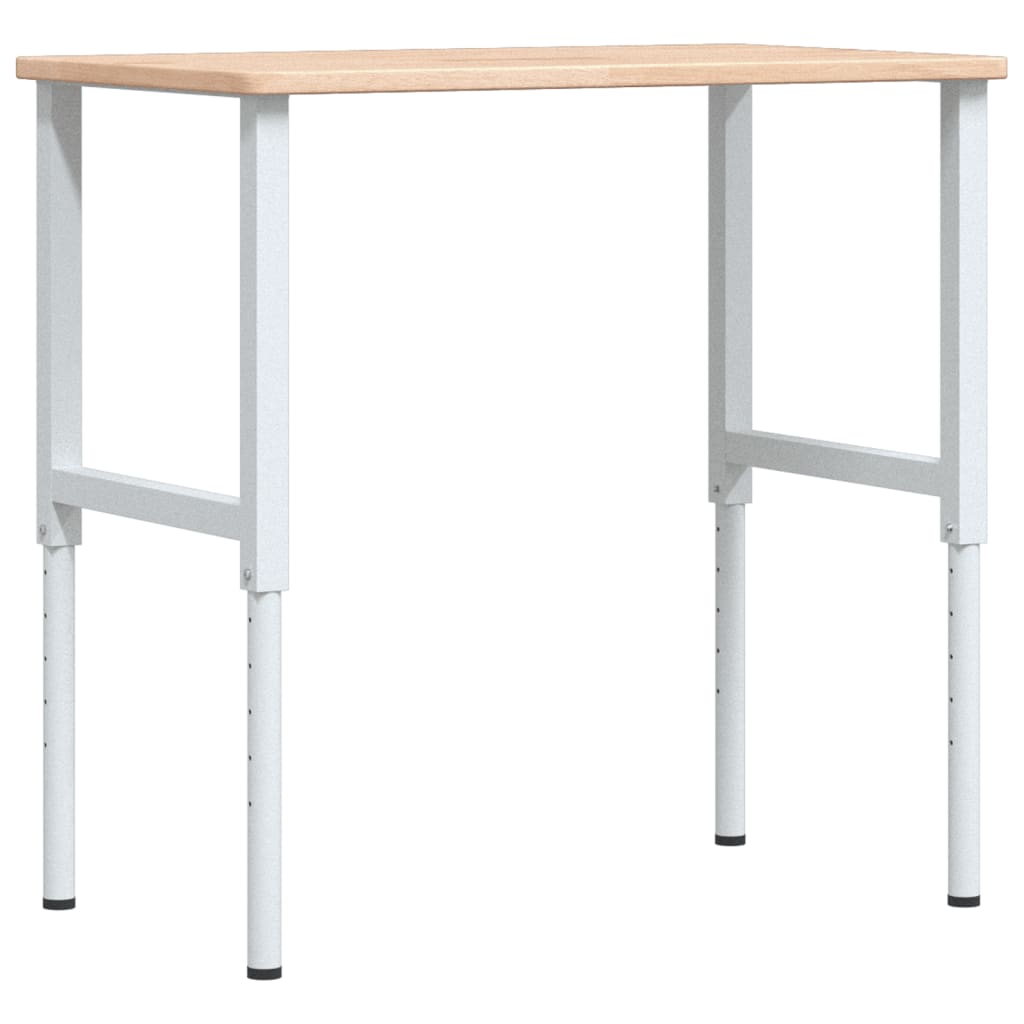 Werkbank rechthoekig 100x60x(71,5-98) cm massief eikenhout is nu te koop bij PeponiXL, paradijselijk wonen!