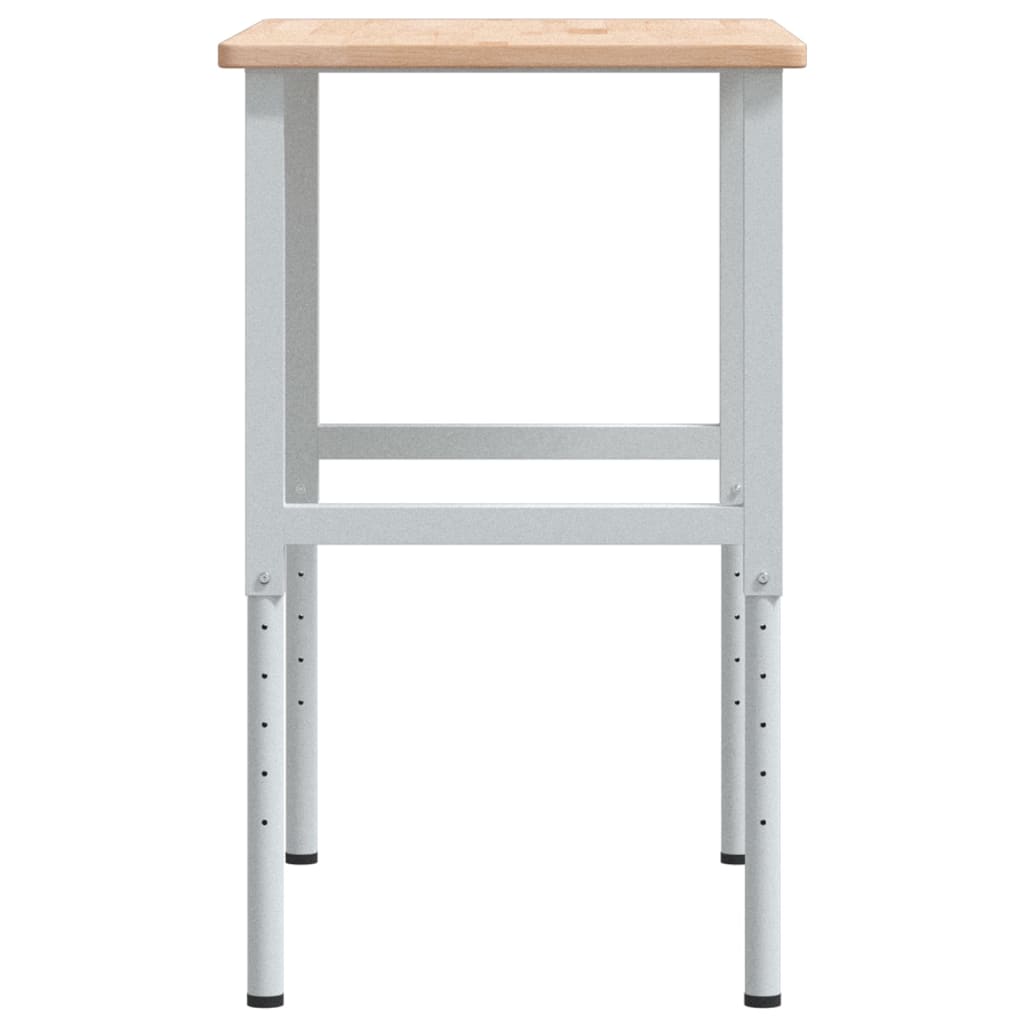 Werkbank rechthoekig 100x60x(71,5-98) cm massief eikenhout is nu te koop bij PeponiXL, paradijselijk wonen!