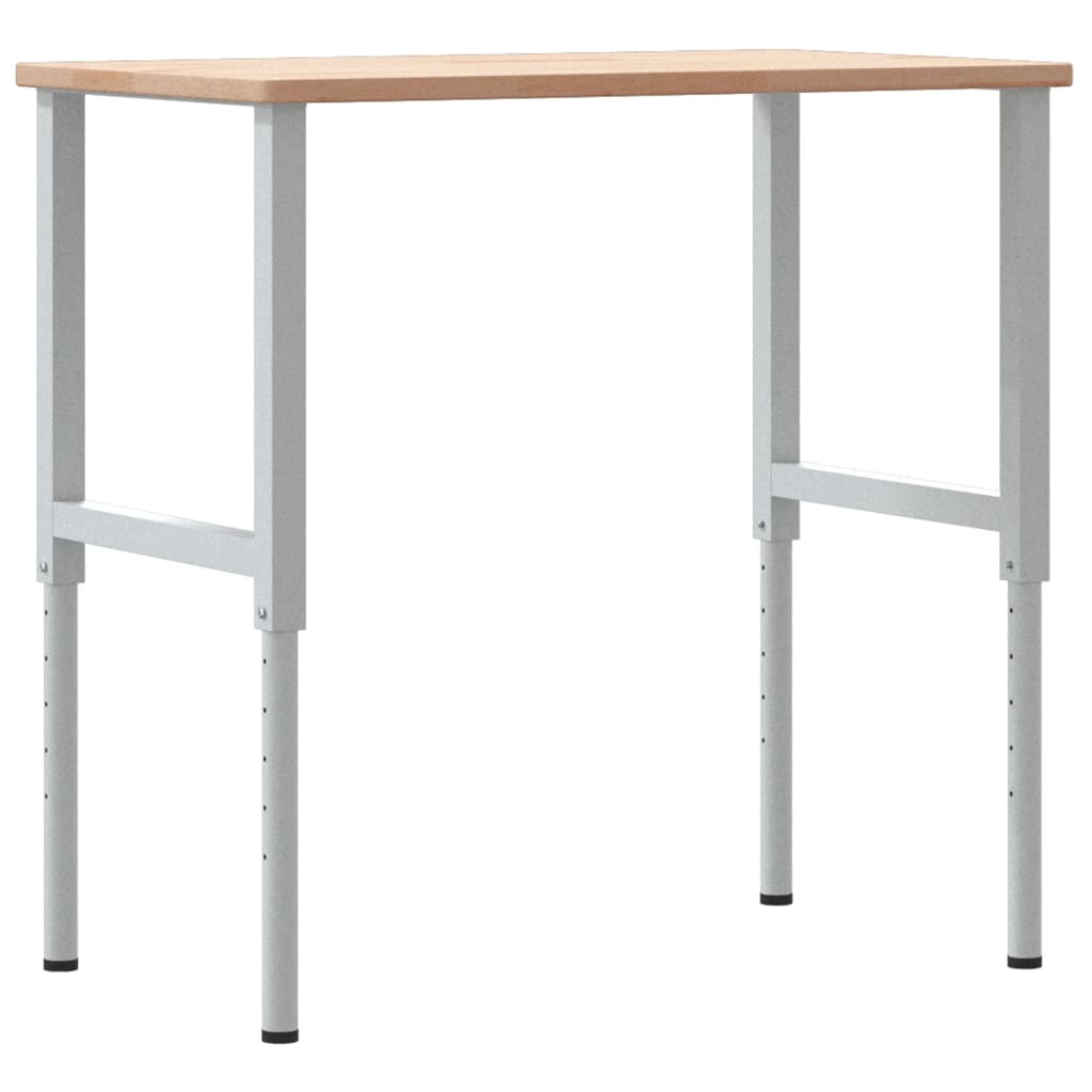 Werkbank rechthoekig 100x60x(71,5-98) cm massief eikenhout is nu te koop bij PeponiXL, paradijselijk wonen!