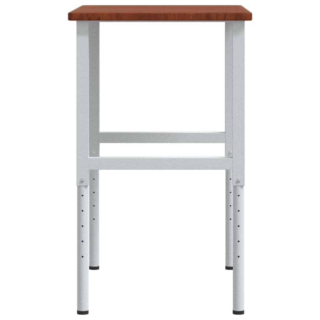 Werkbank rechthoek 100x60x(71,5-98) cm eikenhout donkerbruin is nu te koop bij PeponiXL, paradijselijk wonen!