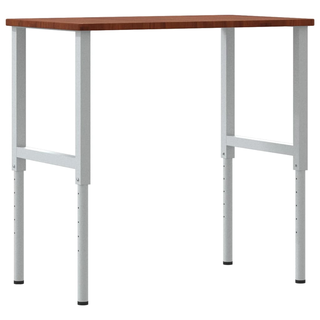 Werkbank rechthoek 100x60x(71,5-98) cm eikenhout donkerbruin is nu te koop bij PeponiXL, paradijselijk wonen!