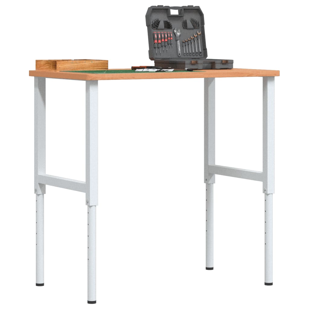 Werkbank rechthoekig 100x60x(71,5-98) cm massief beukenhout is nu te koop bij PeponiXL, paradijselijk wonen!