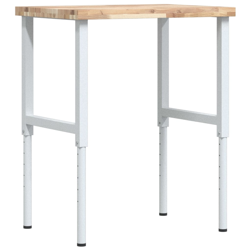 Werkbank rechthoekig 80x60x(73-99,5) cm massief acaciahout is nu te koop bij PeponiXL, paradijselijk wonen!