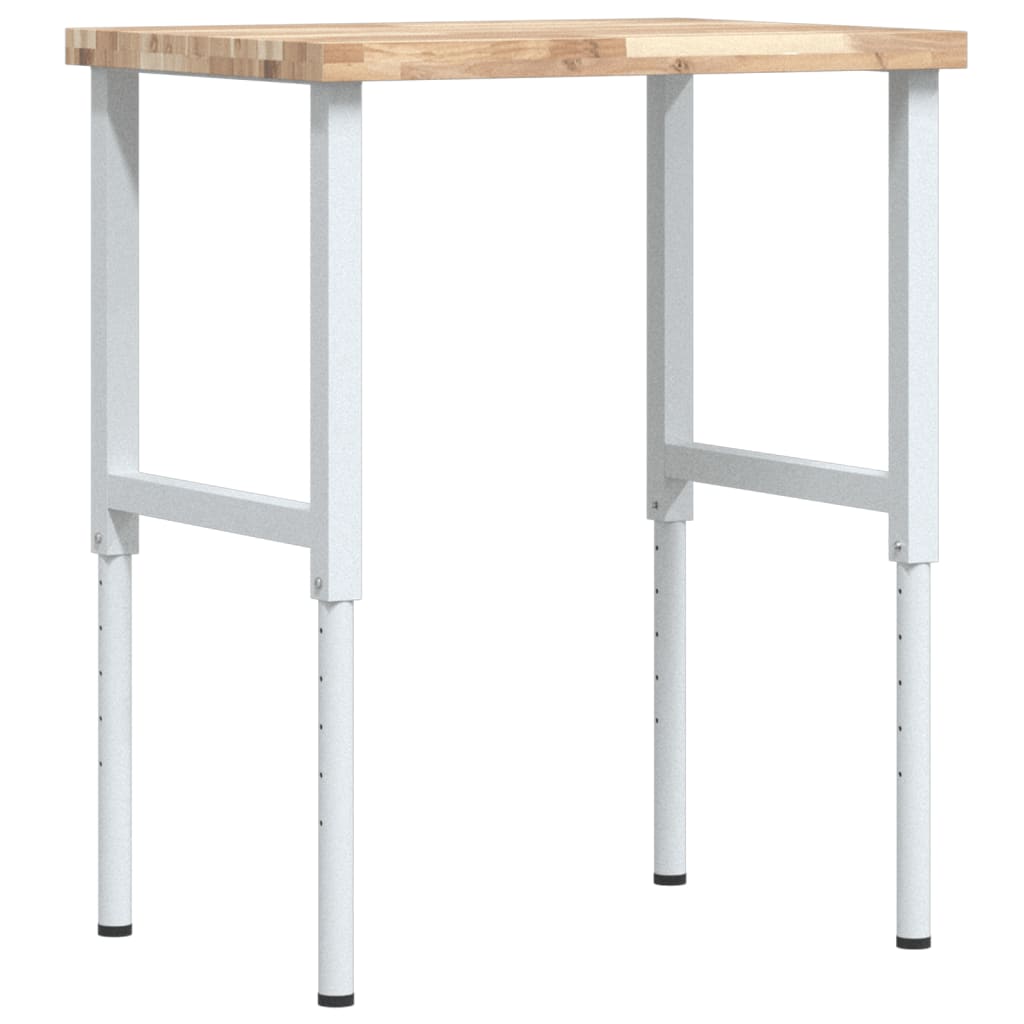 Werkbank rechthoekig 80x60x(73-99,5) cm massief acaciahout is nu te koop bij PeponiXL, paradijselijk wonen!