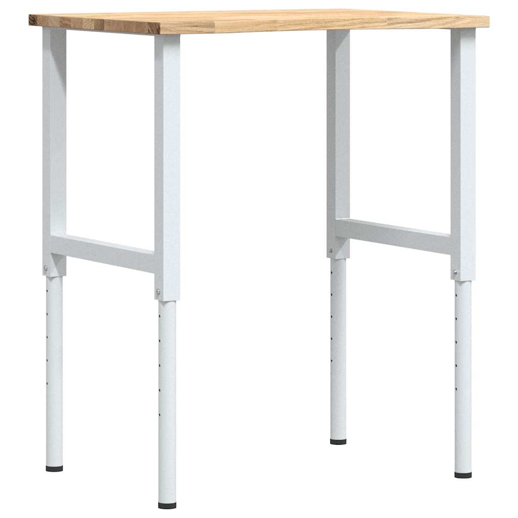 Werkbank 80x60x(71,5-98) cm massief eikenhout is nu te koop bij PeponiXL, paradijselijk wonen!