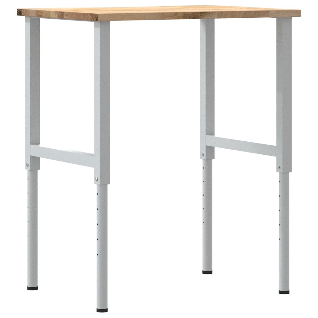 Werkbank 80x60x(71,5-98) cm massief eikenhout is nu te koop bij PeponiXL, paradijselijk wonen!