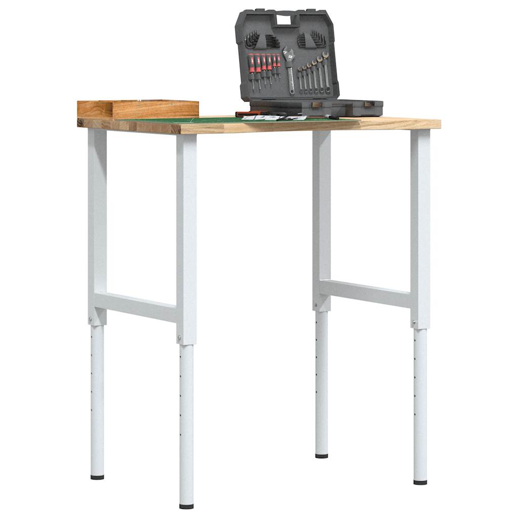 Werkbank 80x60x(71,5-98) cm massief eikenhout is nu te koop bij PeponiXL, paradijselijk wonen!