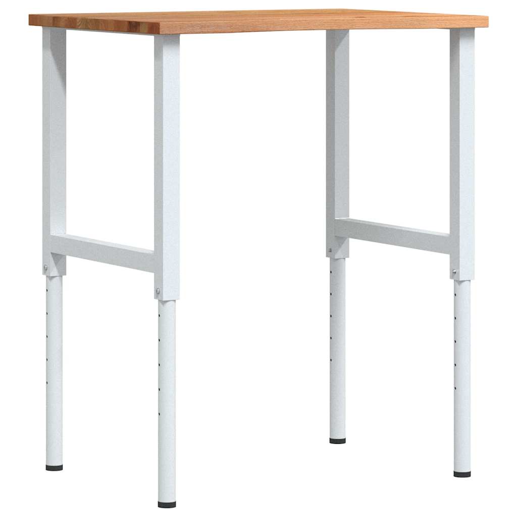 Werkbank 80x60x(71,5-98) cm eikenhout lichtbruin is nu te koop bij PeponiXL, paradijselijk wonen!
