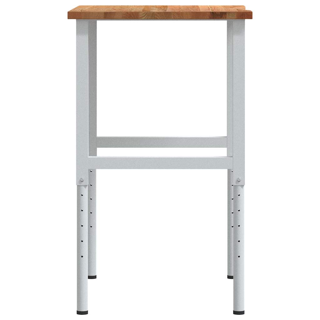 Werkbank 80x60x(71,5-98) cm eikenhout lichtbruin is nu te koop bij PeponiXL, paradijselijk wonen!