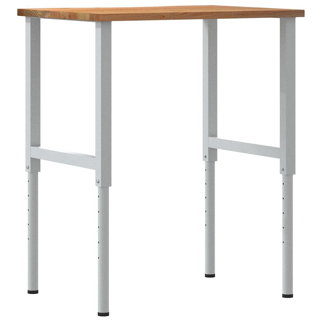 Werkbank 80x60x(71,5-98) cm eikenhout lichtbruin is nu te koop bij PeponiXL, paradijselijk wonen!