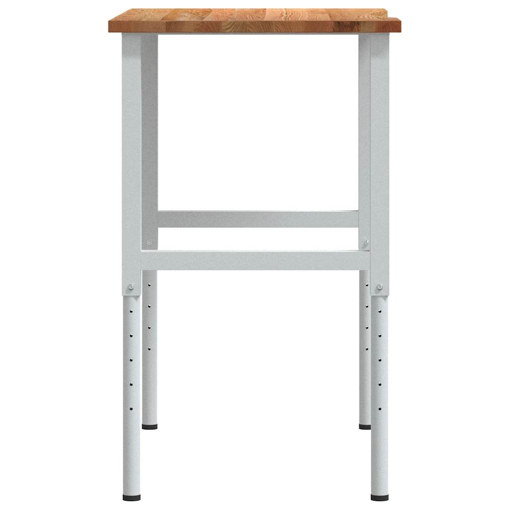 Werkbank 100x60x(71,5-98) cm eikenhout lichtbruin is nu te koop bij PeponiXL, paradijselijk wonen!