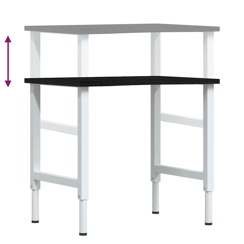 Werkbank 80x60x(71,5-98) cm eikenhout donkerbruin is nu te koop bij PeponiXL, paradijselijk wonen!