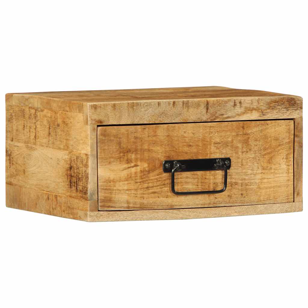 Nachtkastje wandgemonteerd massief ruw mangohout is nu te koop bij PeponiXL, paradijselijk wonen!