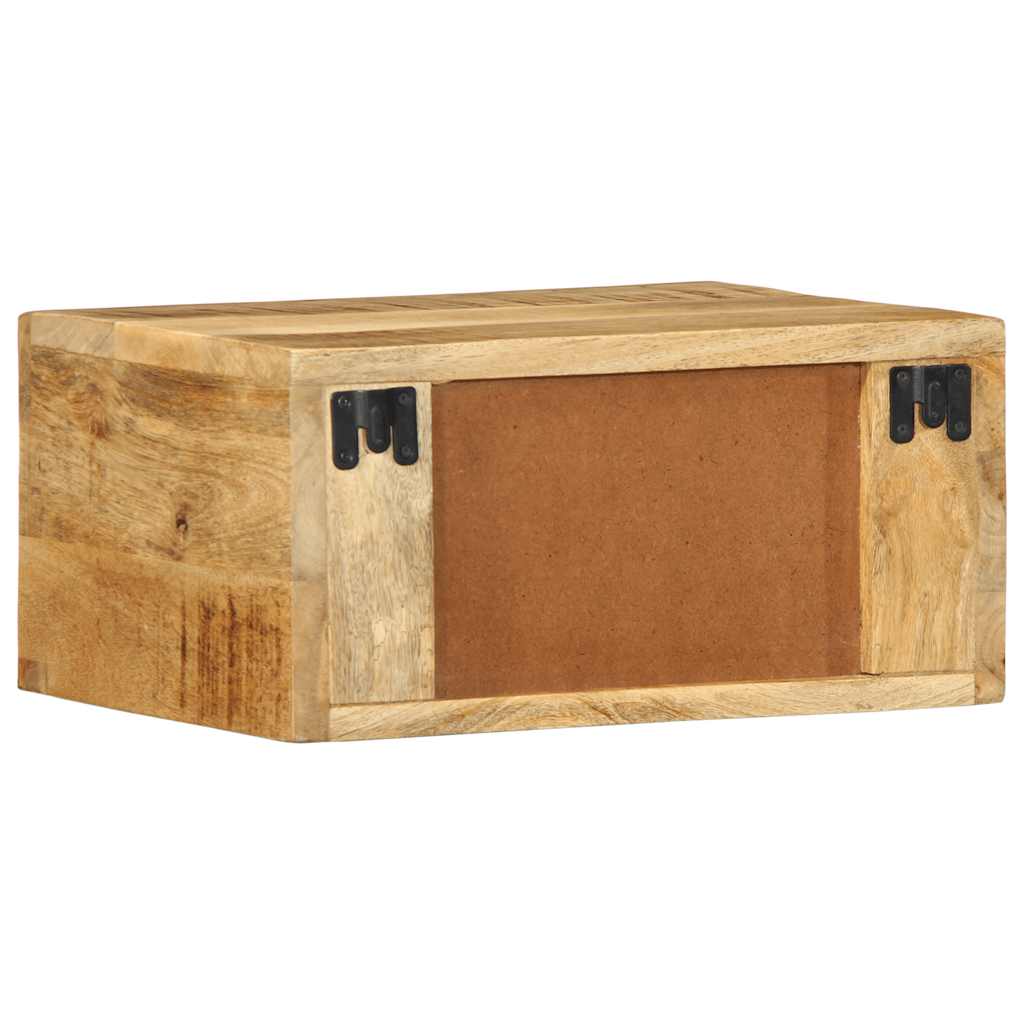 Nachtkastje wandgemonteerd massief ruw mangohout is nu te koop bij PeponiXL, paradijselijk wonen!