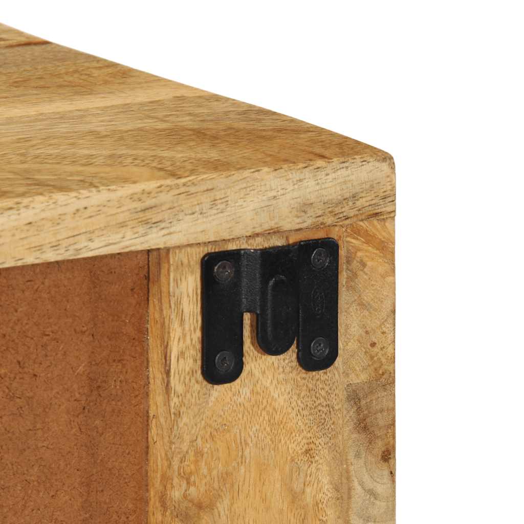 Nachtkastje wandgemonteerd massief ruw mangohout is nu te koop bij PeponiXL, paradijselijk wonen!