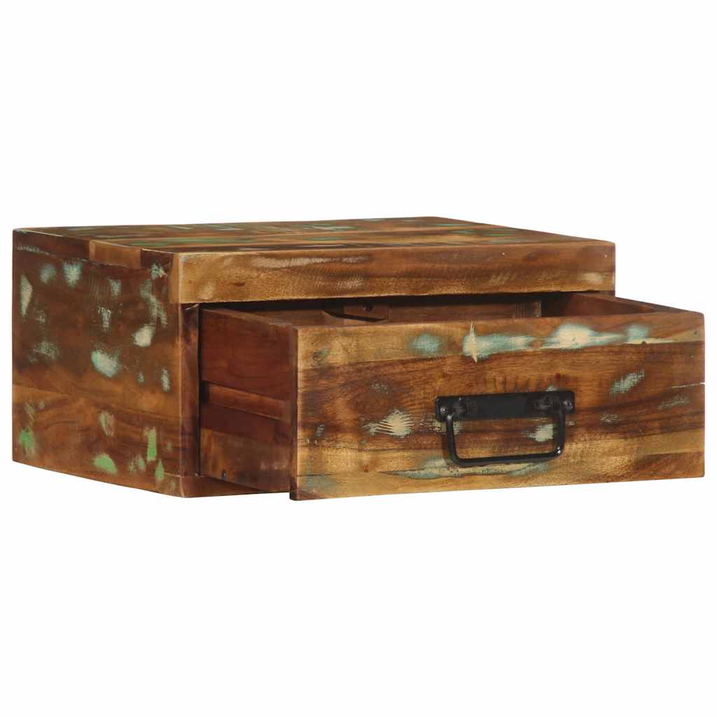 Nachtkastje wandgemonteerd massief gerecycled hout is nu te koop bij PeponiXL, paradijselijk wonen!