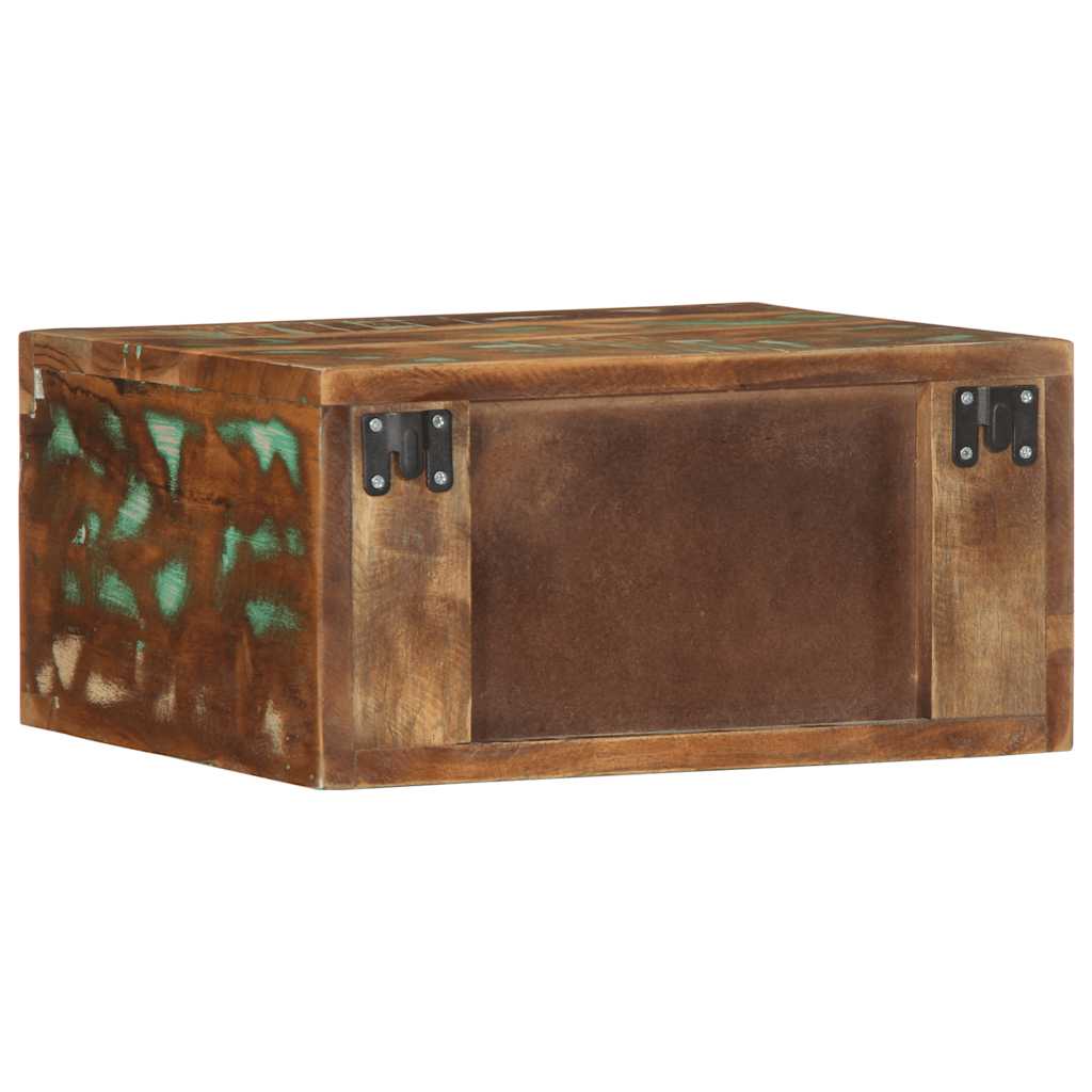 Nachtkastje wandgemonteerd massief gerecycled hout is nu te koop bij PeponiXL, paradijselijk wonen!