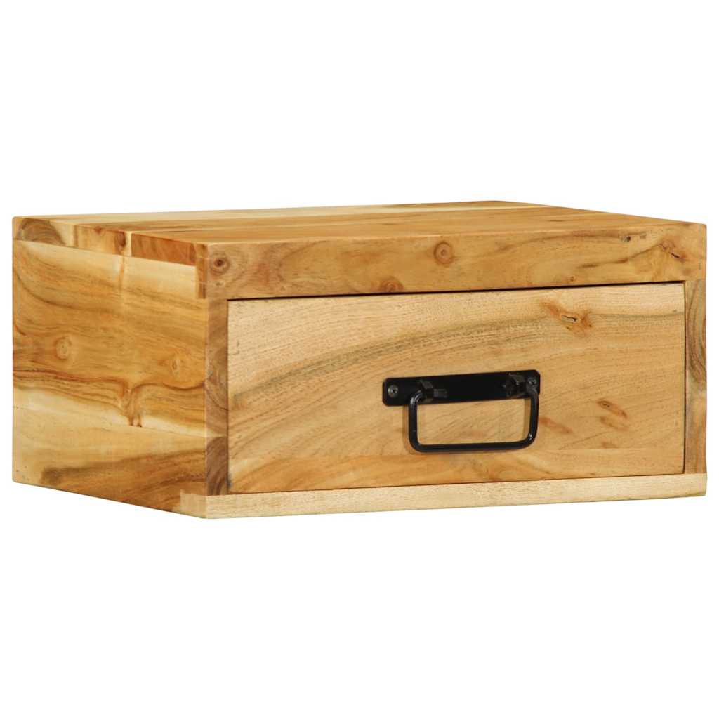 Nachtkastje wandgemonteerd massief acaciahout is nu te koop bij PeponiXL, paradijselijk wonen!