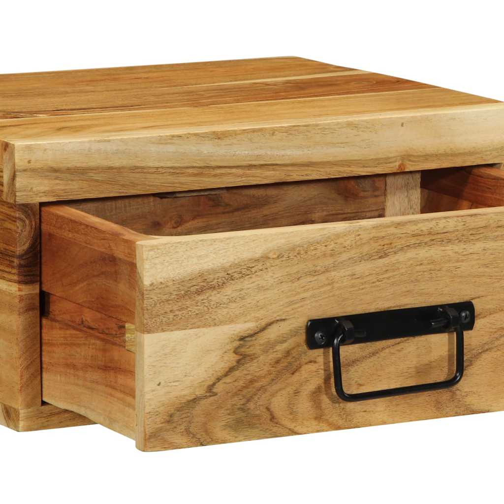 Nachtkastje wandgemonteerd massief acaciahout is nu te koop bij PeponiXL, paradijselijk wonen!