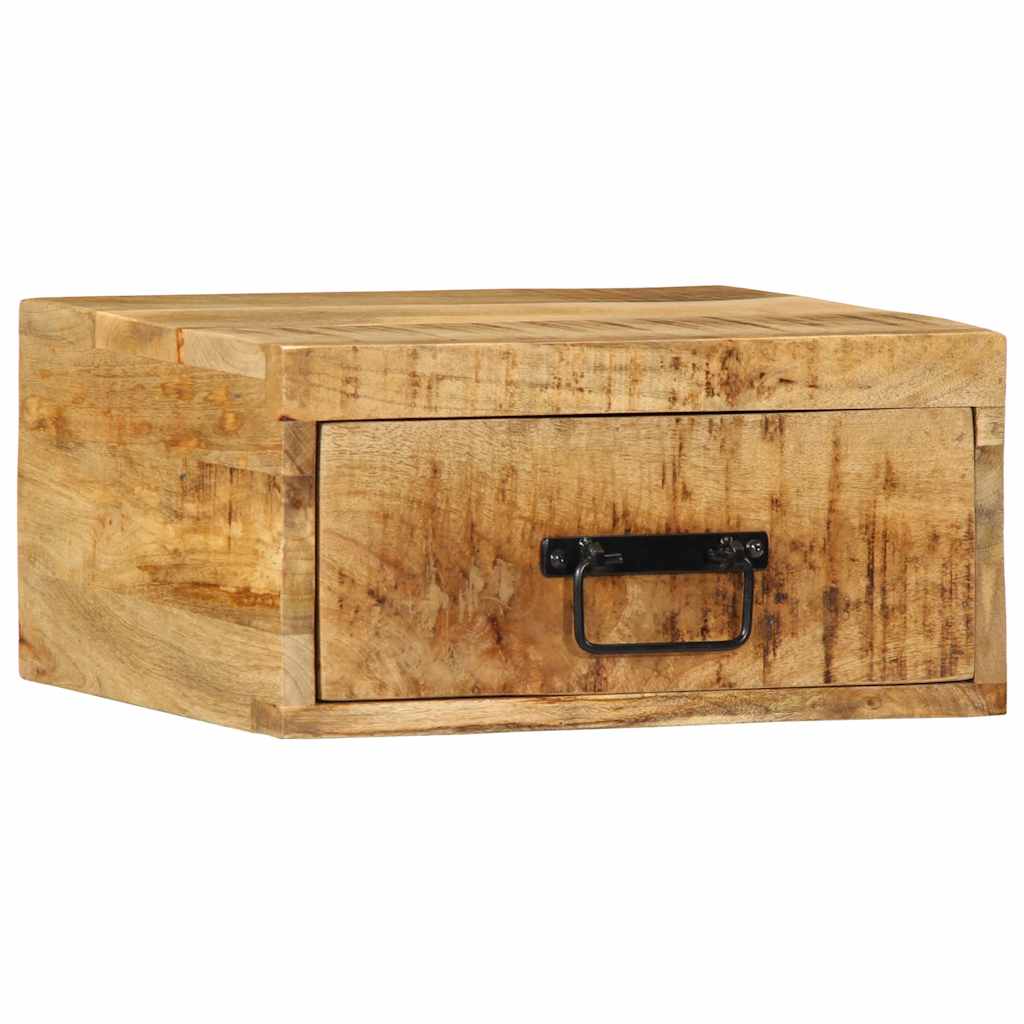 Nachtkastjes 2 st wandgemonteerd massief ruw mangohout is nu te koop bij PeponiXL, paradijselijk wonen!
