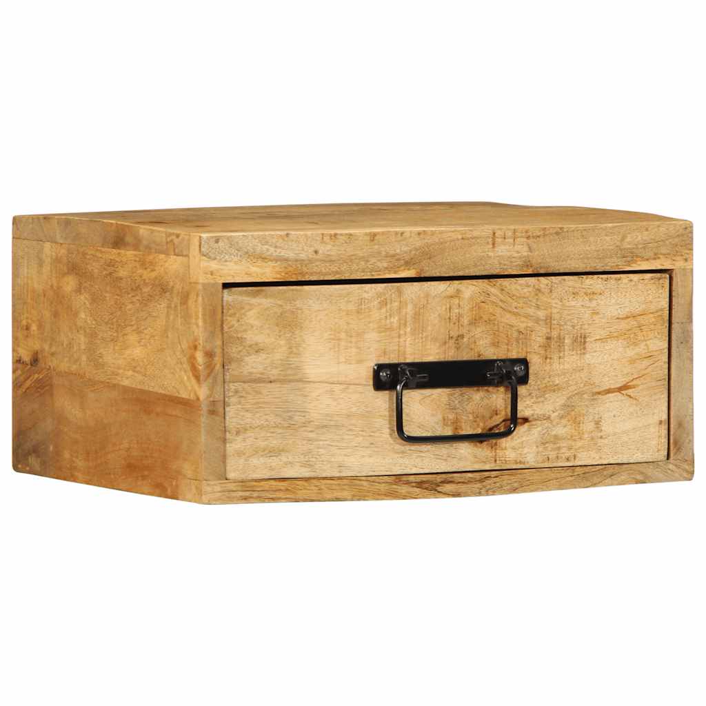 Nachtkastjes 2 st wandgemonteerd massief ruw mangohout is nu te koop bij PeponiXL, paradijselijk wonen!
