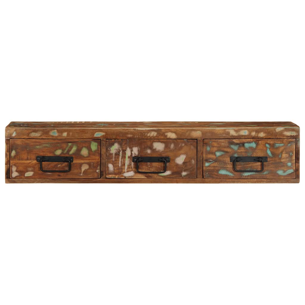 Tv-meubel wandmontage 100x30x19 cm massief gerecycled hout is nu te koop bij PeponiXL, paradijselijk wonen!
