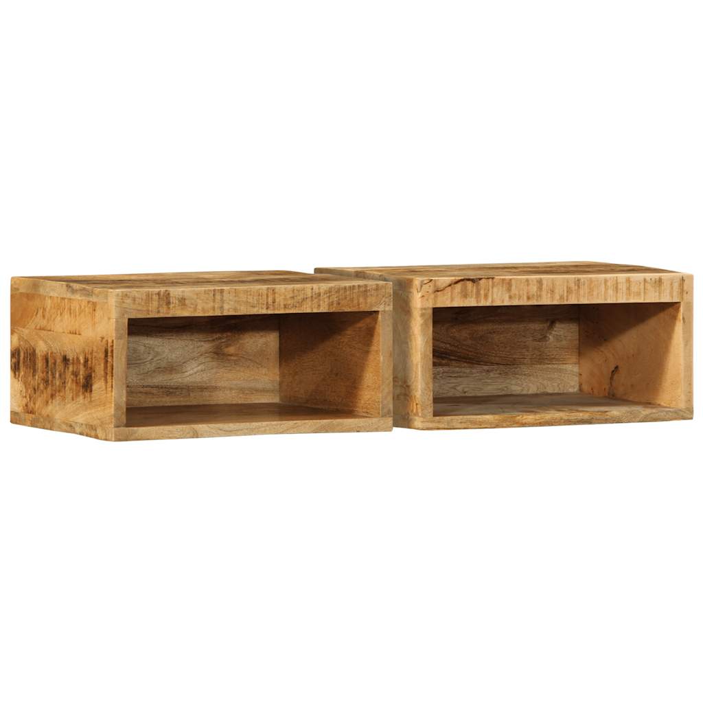 Tv-wandmeubelen 2 st massief ruw mangohout is nu te koop bij PeponiXL, paradijselijk wonen!