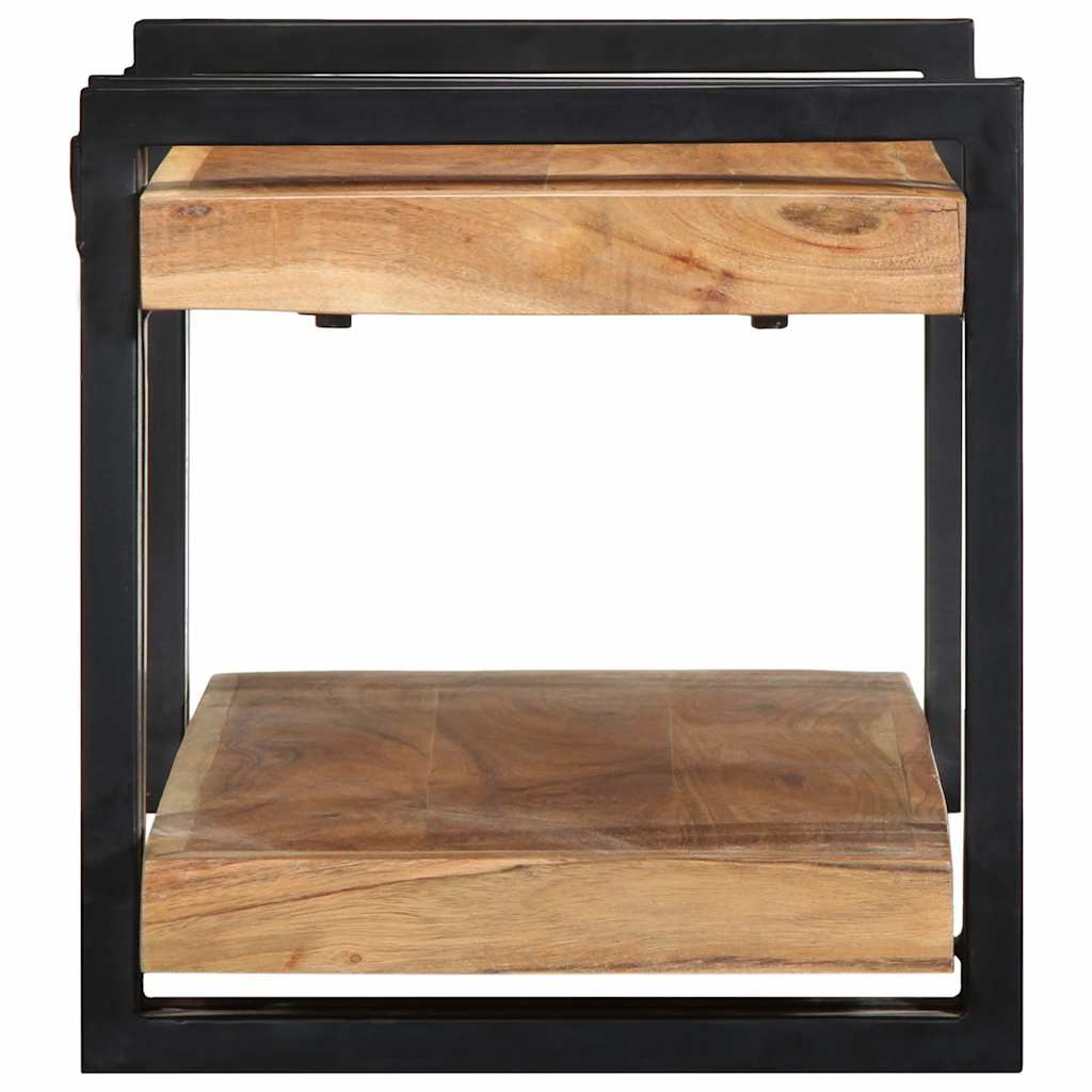 Wandschap 70x33x35 cm massief acaciahout is nu te koop bij PeponiXL, paradijselijk wonen!