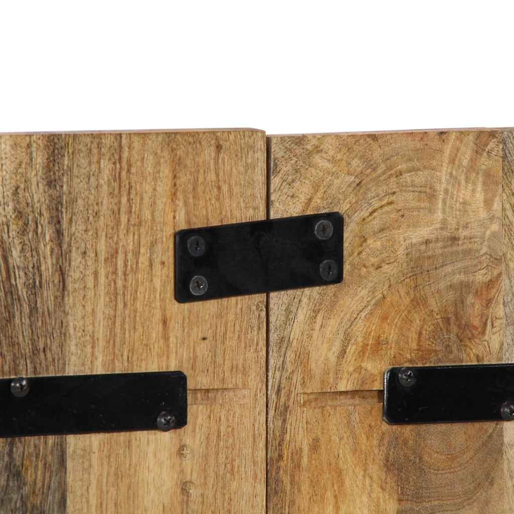 Hoofdbord 120 cm massief ruw mangohout is nu te koop bij PeponiXL, paradijselijk wonen!