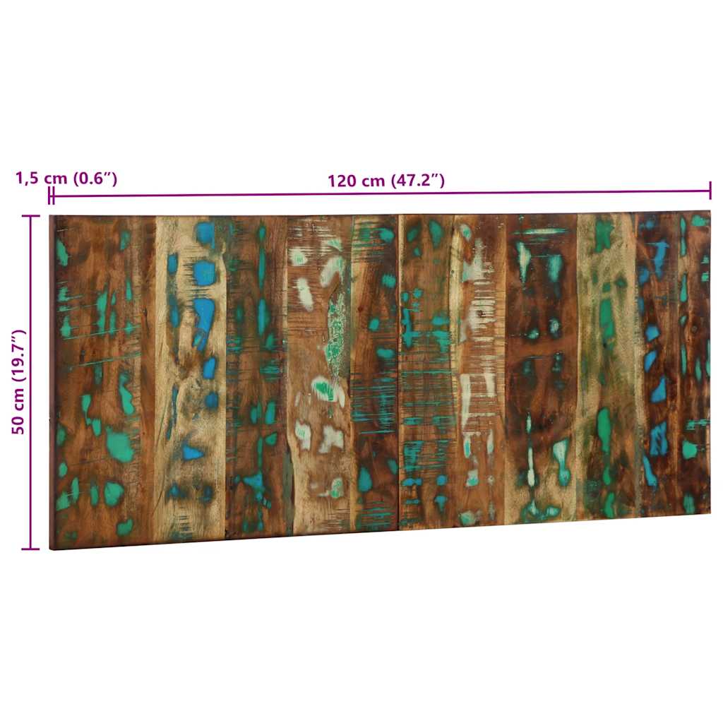 Hoofdbord 120 cm massief gerecycled hout meerkleurig is nu te koop bij PeponiXL, paradijselijk wonen!