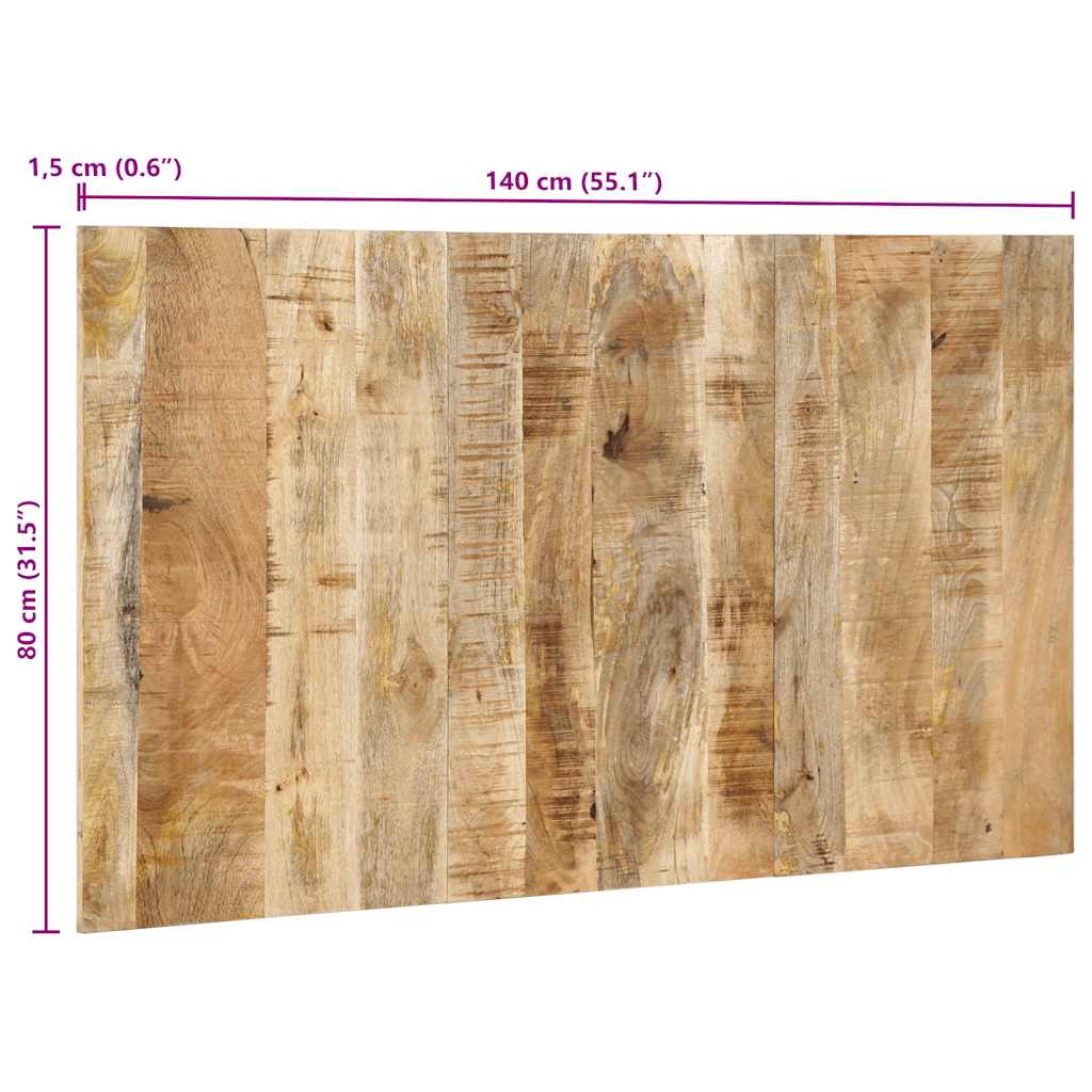Hoofdbord 140 cm massief ruw mangohout is nu te koop bij PeponiXL, paradijselijk wonen!