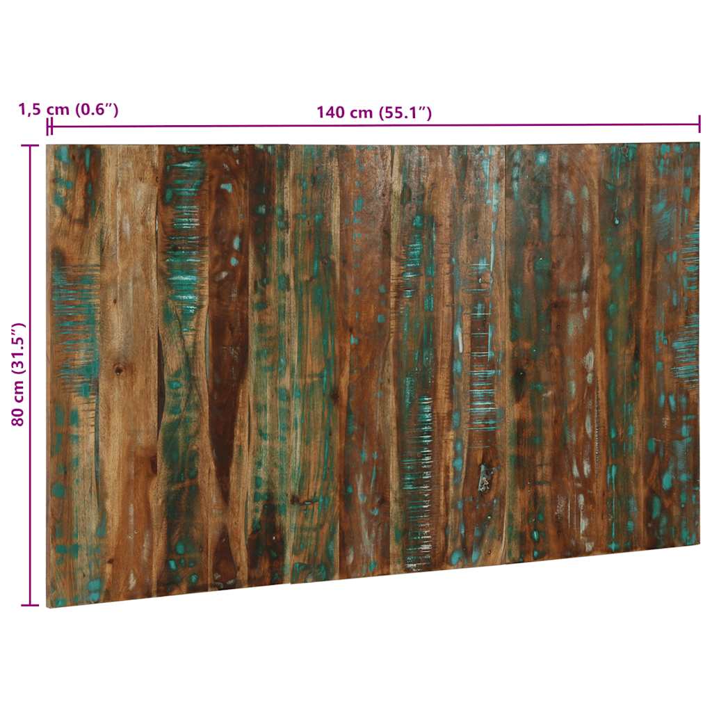 Hoofdbord 140 cm massief gerecycled hout meerkleurig is nu te koop bij PeponiXL, paradijselijk wonen!