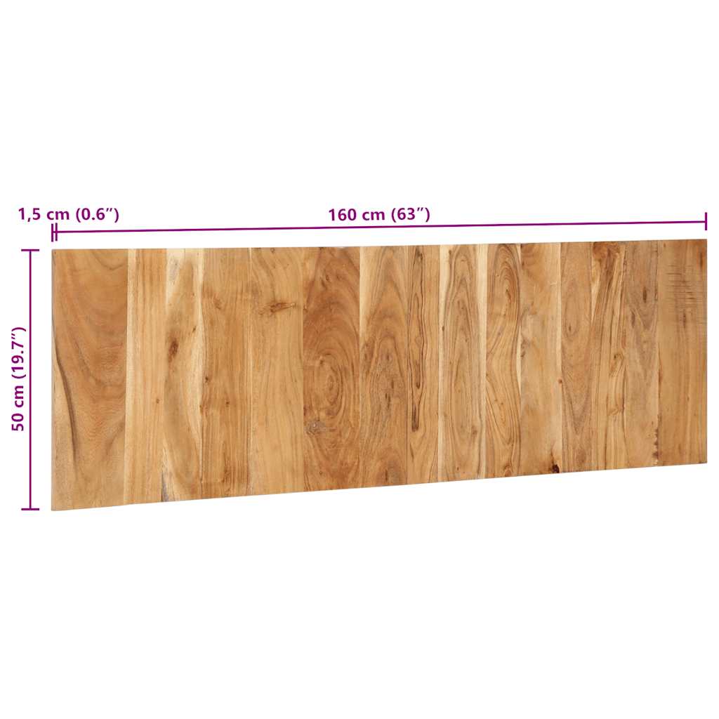 Hoofdbord 160 cm massief acaciahout is nu te koop bij PeponiXL, paradijselijk wonen!