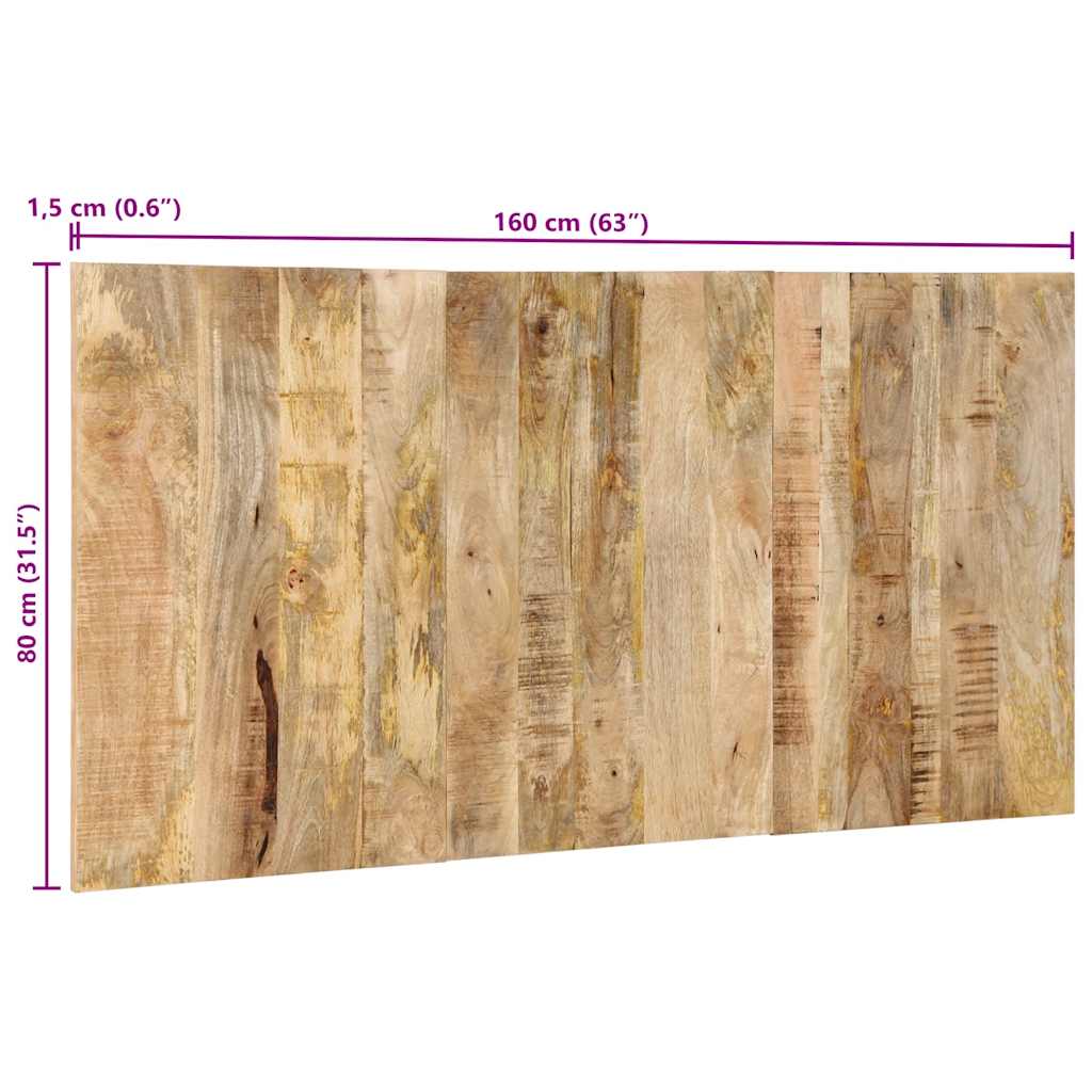 Hoofdbord 160 cm massief ruw mangohout is nu te koop bij PeponiXL, paradijselijk wonen!