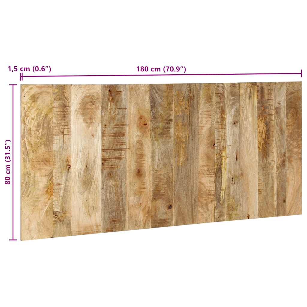 Hoofdbord 180 cm massief ruw mangohout is nu te koop bij PeponiXL, paradijselijk wonen!