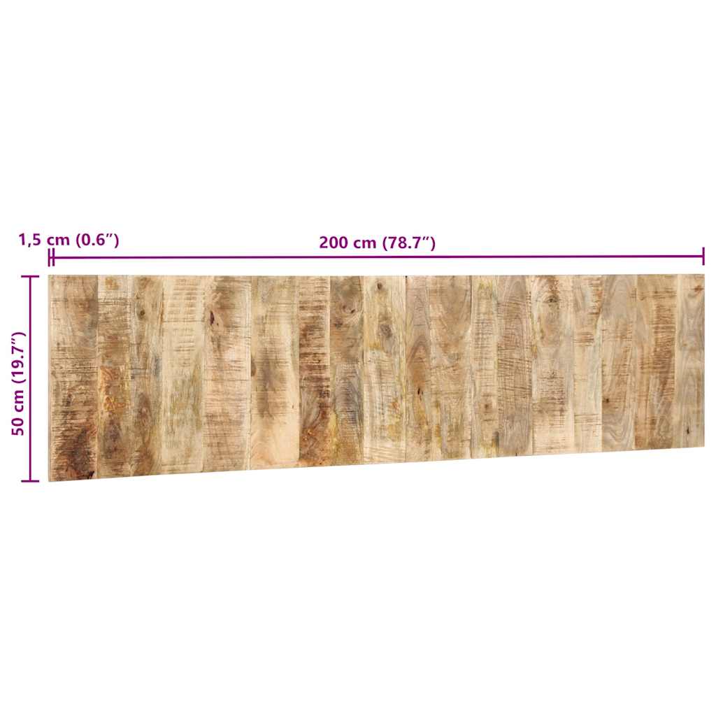 Hoofdbord 200 cm massief ruw mangohout is nu te koop bij PeponiXL, paradijselijk wonen!